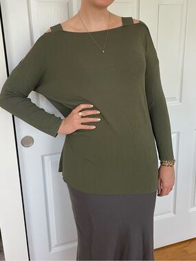 Annette Goertz Olive Cutout-Shoulder Tunic